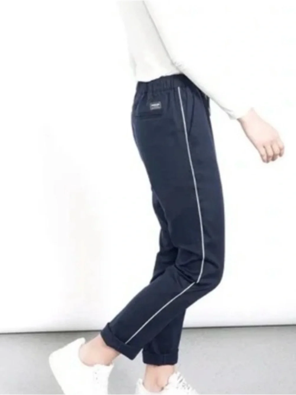 Wildfang The Essential Piper Drawstring Pants, Blue, Size Medium, NWT! - Picture 2 of 7